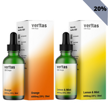 Load image into Gallery viewer, Veritas CBD Oil | 6000mg | 20% | 30ml  Full Spectrum CBD Oral Drops - The CBD Selection