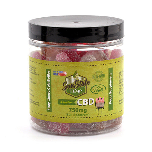 750mg CBD Vegan Fizzy Gummies (50 Pieces - 15mg each) - The CBD Selection