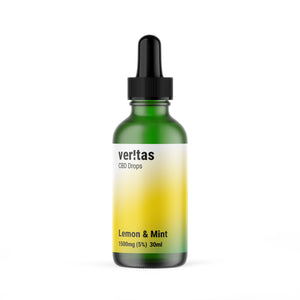Veritas CBD Oil | Lemon and Mint | 1500mg | 5% | 30ml  Full Spectrum CBD Oral Drops - The CBD Selection