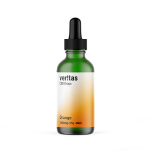 Veritas CBD Oil | Orange | 1500mg | 5% | 30ml  Full Spectrum CBD Oral Drops - The CBD Selection
