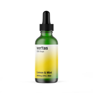 Veritas CBD Oil | Lemon and Mint | 6000mg | 20% | 30ml  Full Spectrum CBD Oral Drops - The CBD Selection