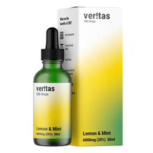 Load image into Gallery viewer, Veritas CBD Oil | Lemon and Mint | 6000mg | 20% | 30ml  Full Spectrum CBD Oral Drops - The CBD Selection